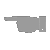 Clear Glass Hand Pointing Left